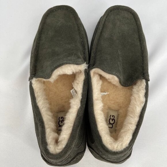 UGG Men's Ascot Slippers Charcoal Size 8 Slip On Casual Comfort - Picture 12 of 12